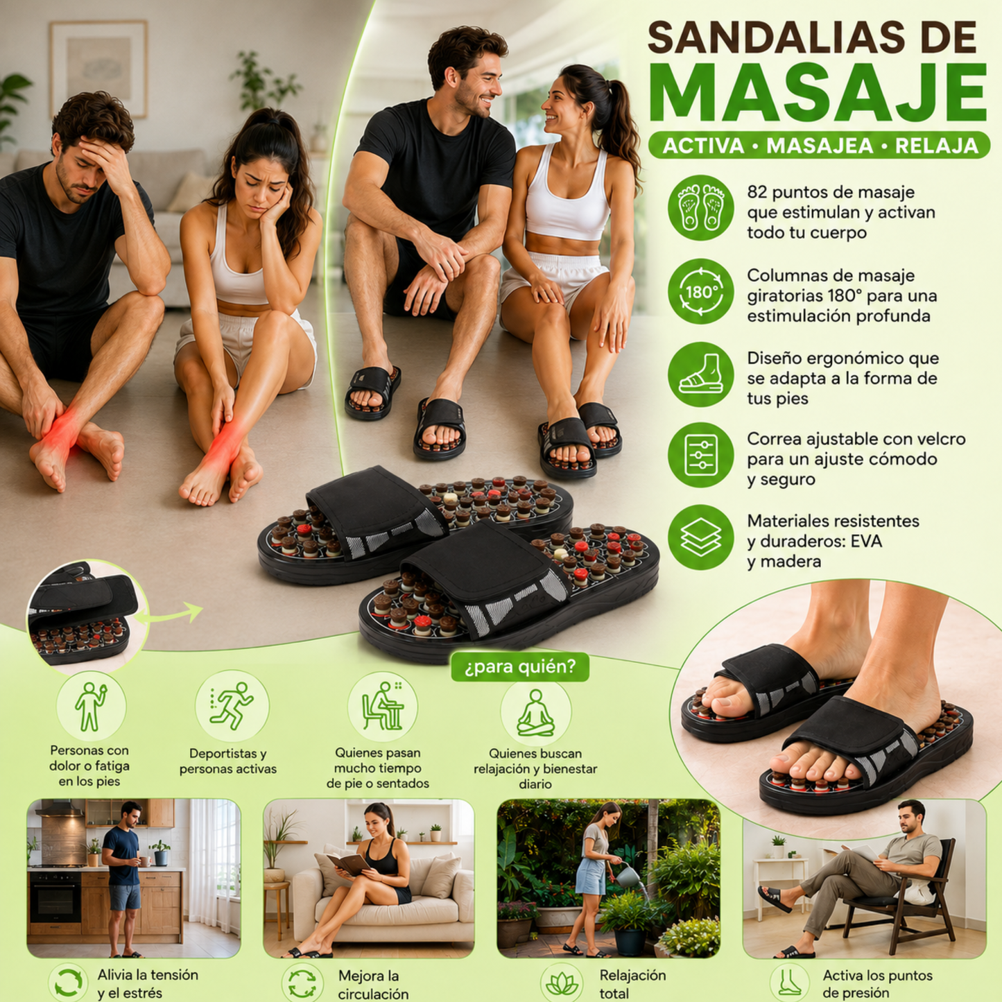 Sandalias de Reflexología