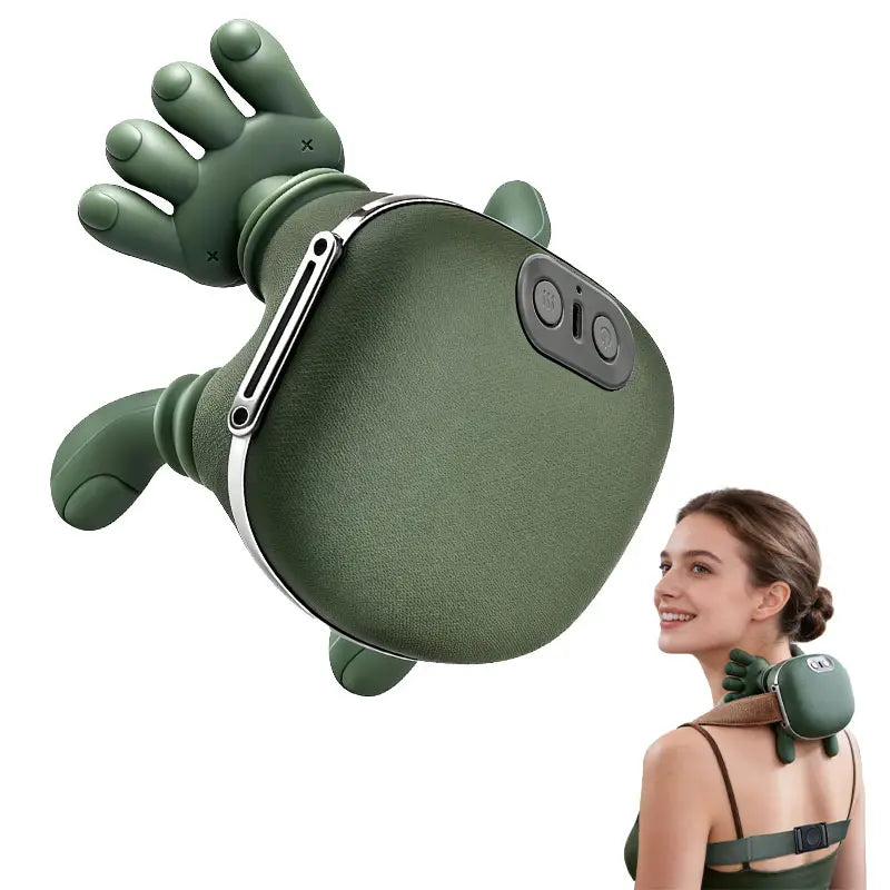 Aedwdpe Electric Bionic Hand Neck & Shoulder Massager - 3D Kneading, Heating, Rechargeable Battery Powered, Wireless, Portable, Adjustable Speed, Lightweight, Unisex, Multi-Area Pain Relief, Easy Control, Sohochic